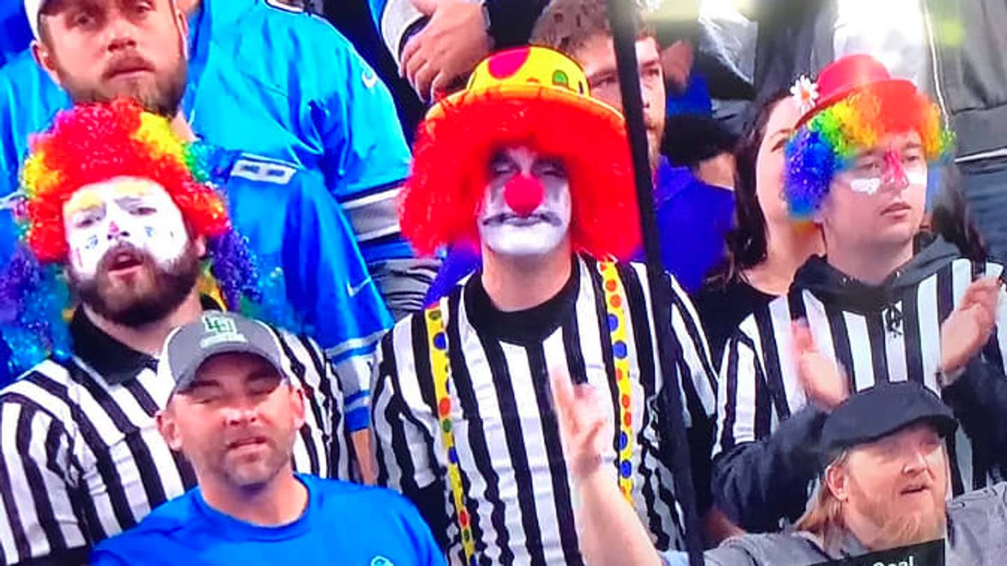 clowns in lions football helmet Detroit Wheels Mini | World League Test out all the needed skills with this NFL Lions Uniform costume Franklin Sports NFL Detroit Lions