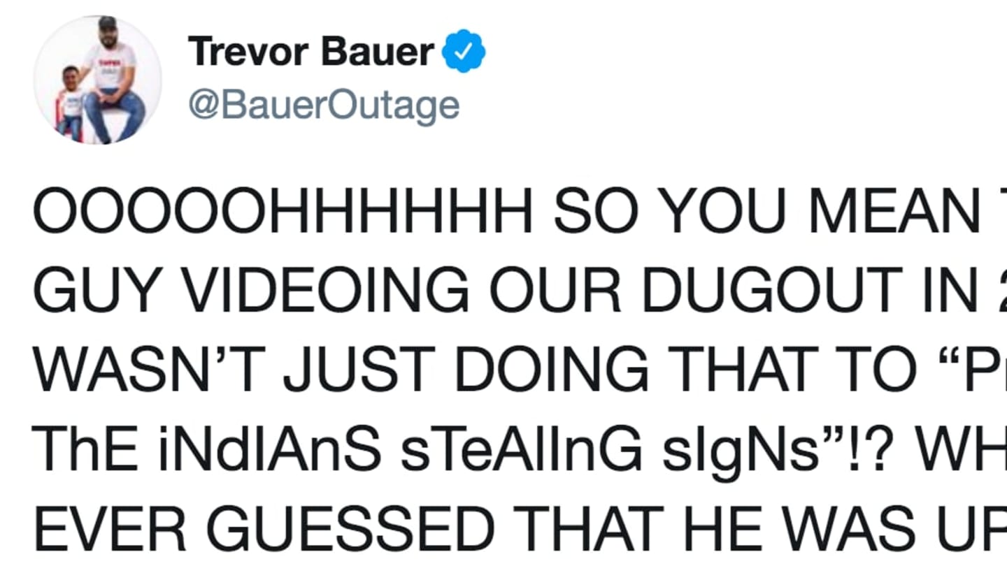 Trevor Bauer Goes Savage on the Astros, Then Gets Owned by