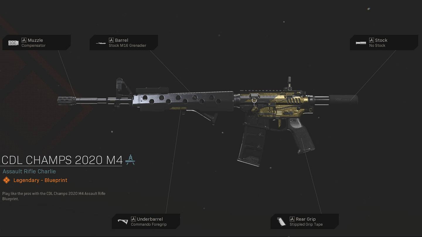 CDL Champs 2020 M4 Warzone Blueprint How To Get