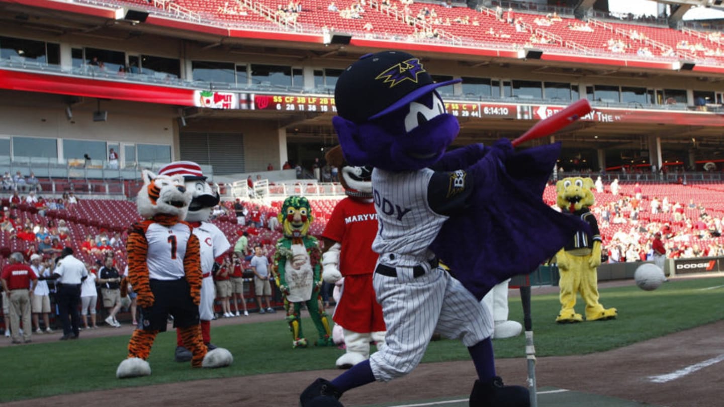 Buddy Bat, Louisville Bats mascot; AAA International League