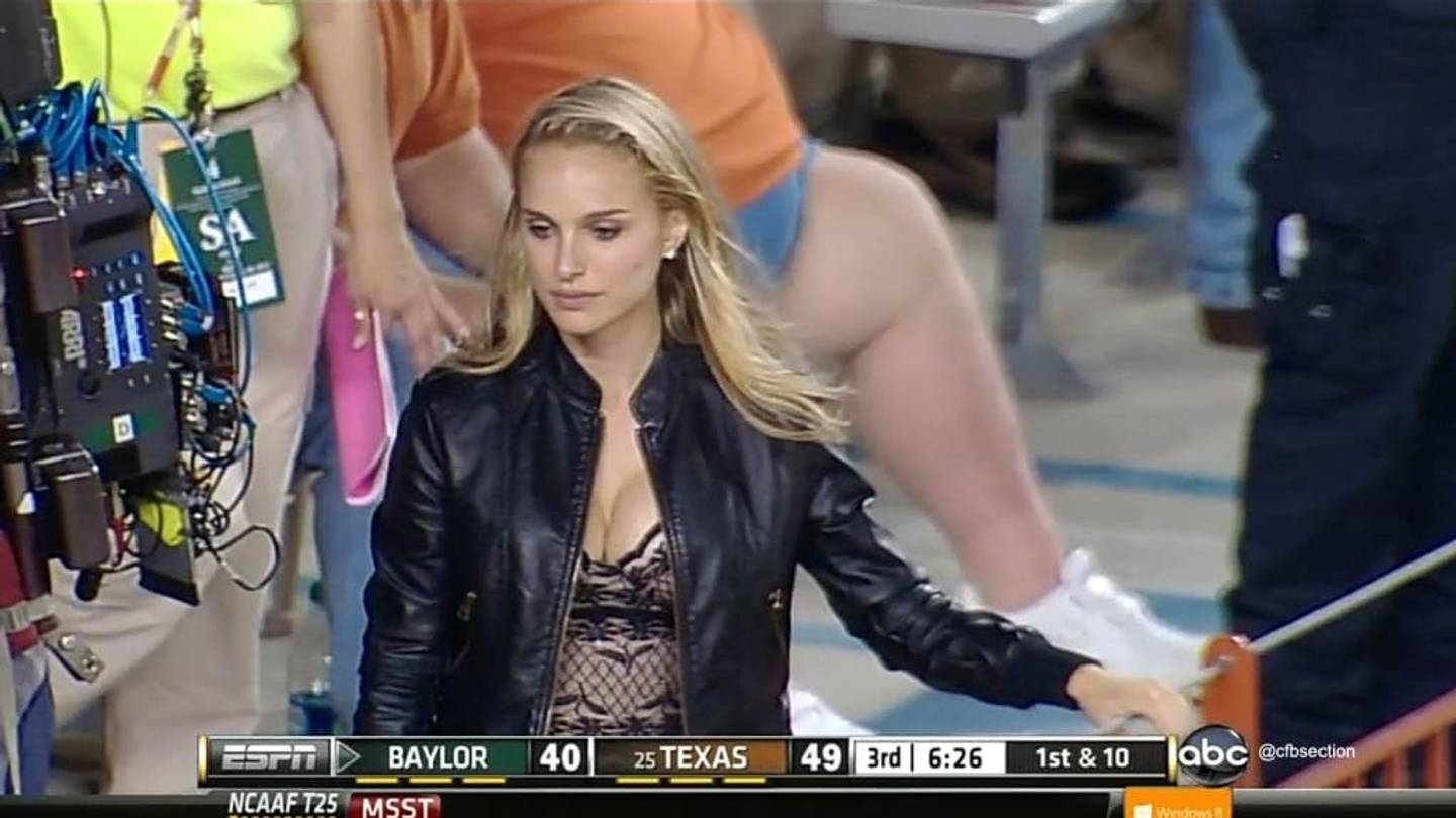Natalie Portman Was Looking Incredible at Texas vs. Baylor