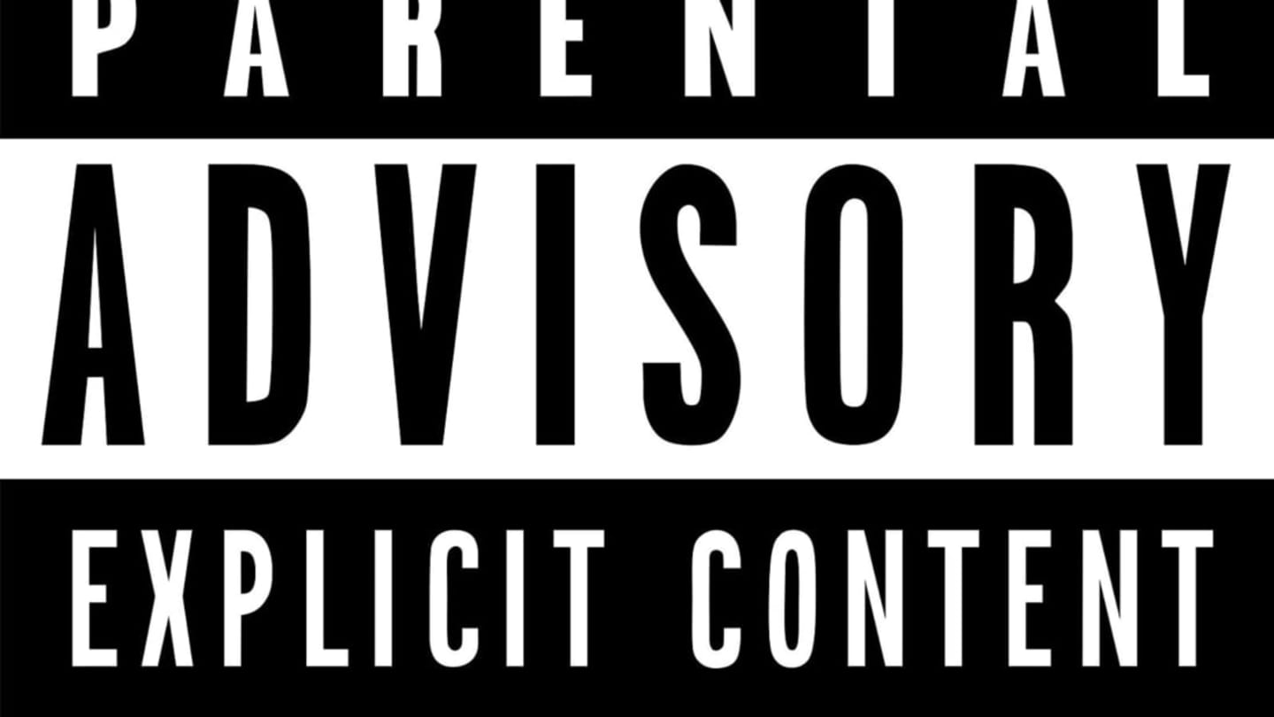 Content warning что это. Значок Advisory. Parental Advisory Explicit. Advisory обложка для трека. Значок внимание ненормативная лексика.