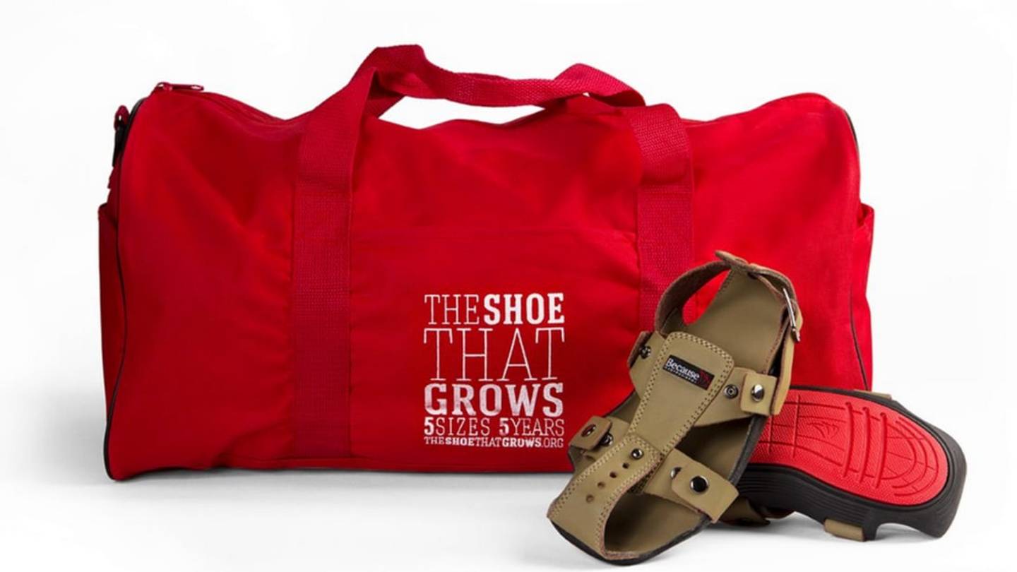 Man Invents A Shoe That Grows to Help Barefoot Kids Around The World 