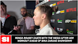 Ronda Rousey Chats with the Media Ahead of Gina Carano Showdown Ronda Rousey Chats with the Media Ahead of Gina Carano Showdown