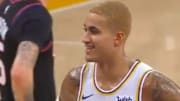 Kuzma se tomó con humor las burlas en el Staple Center por tener el pelo decolorado como Eminem