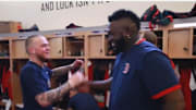 Verdugo y Ortiz compartieron algunos momentos en la sede de pretemporada de los Medias Rojas