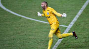 Weverton vive grande fase no gol do Palmeiras. 