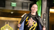 JUNE 5: Sue Bird #10 of the Seattle Storm arrives at the arena before the game against the Connecticut Sun on June 5, 2022 at the Climate Pledge Arena in Seattle, Washington.