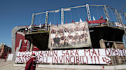 Lo striscione dedicato al Grande Torino