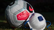 A Premier League Match Ball with a Protective Face Mask