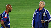 Nicolas Anelka et Raymond Domenech lors du fiasco français à la coupe du monde 2010