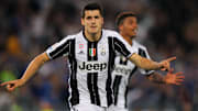 Álvaro Morata en su último partido con la Juventus