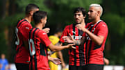 L'esultanza dei giocatori del Milan