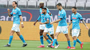 La gioia Napoli dopo l'1-0