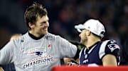New England Patriots' Tom Brady and Danny Amendola