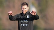 Leo Messi entrenando con la selección Argentina