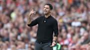 Arteta on the touchline