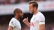 Lucas e Kane são dois dos atacantes do Tottenham | Arsenal v Tottenham Hotspur - Premier League