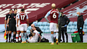 Danny Ings was injured late on in the win over Aston Villa
