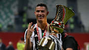 Cristiano celebrando la consecución de la Copa de Italia