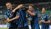 Duván Zapata y Josip Iličić celebrando