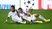 Bleiben auch zukünftig in Paris: Nemar (li.) und Mbappe