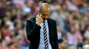 Guardiola en su último partido como entrenador del Barca