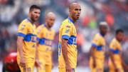 El jugador Guido Pizarro previo en un partido de los Tigres UANL.