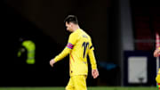 Messi, cabizbajo en el último tiempo.