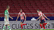 Marcos Llorente celebra el gol