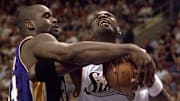 Cuando era uno de los pívots más poderosos en la NBA, O'Neal jugó ocho campañas en los Lakers