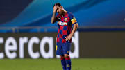Messi didn't look particularly happy on Friday night