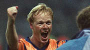Barcelona's Dutch defender Ronald Koeman jubilates