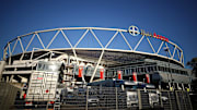 Für zumindest ein halbes Jahr die neue sportliche Heimat von Hannes Wolf und Peter Hermann: die BayArena zu Leverkusen