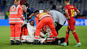 Leonardo Spinazzola est sorti en larmes durant Belgique - Italie.