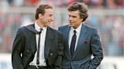 Papin et Tapie en 1990