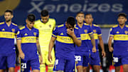 Boca Juniors v Talleres - Copa de la Liga Profesional 2021 - Boca, cabizbajo.