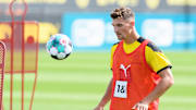 Thomas Meunier lors d'une session d'entraînement avec le Borussia Dortmund. 