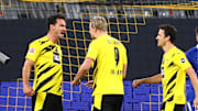 Erzielten im Revierderby je einen Treffer: Mats Hummels (l.) und Erling Haaland