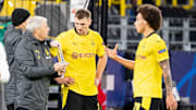 Favre mit Meunier und Witsel
