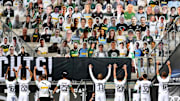Gejubelt wurde 2020 meist nur vor leeren Rängen - oder wie in Gladbach: Vor Pappfiguren