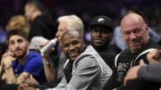 Floyd Mayweather en un partido de Los Angeles Clippers, su equipo favorito en la NBA, que enfrentaban a los Boston Celtics