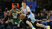 Celtics' Marcus Smart guarding Heat's Tyler Herro