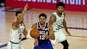Tobias Harris tuvo una caída dramática ante los Celtics