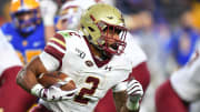 Green Bay Packers running back AJ Dillon as a member of the Boston College Eagles