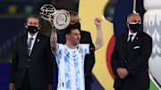 Lionel Messi festeggia il successo in Copa America