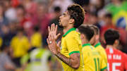 Lucas Paqueta avec la sélection du Brésil. 