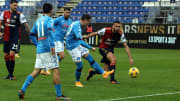 La rete di Zielinski contro il Cagliari 