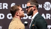 "Canelo" y Plant pelearon en la rueda de prensa