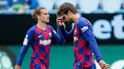 Antoine Griezmann et Gerard Piqué ont eu un accrochage lors du match entre le Barça et le PSG.
